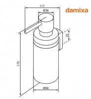 MEDIDAS DOSIFICADOR JABON ZEN DAMIXA